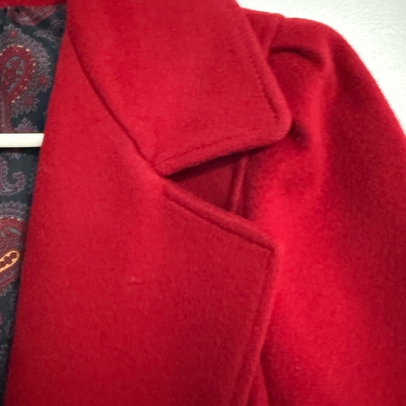 Vintage Alorna red Pure Wool Full Length Winter Coat - Picture 10 of 12